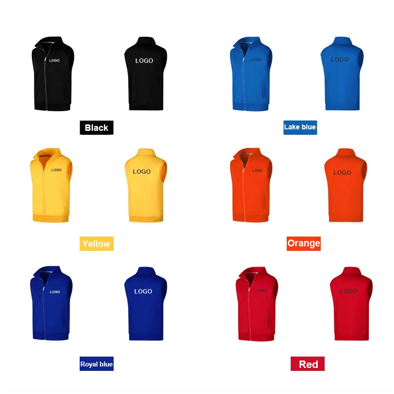 Gilet Personnalisable Homme - Text Ou Logo Imprimé, Sans Manches, En Coton/polyester, Pour Automne/hiver