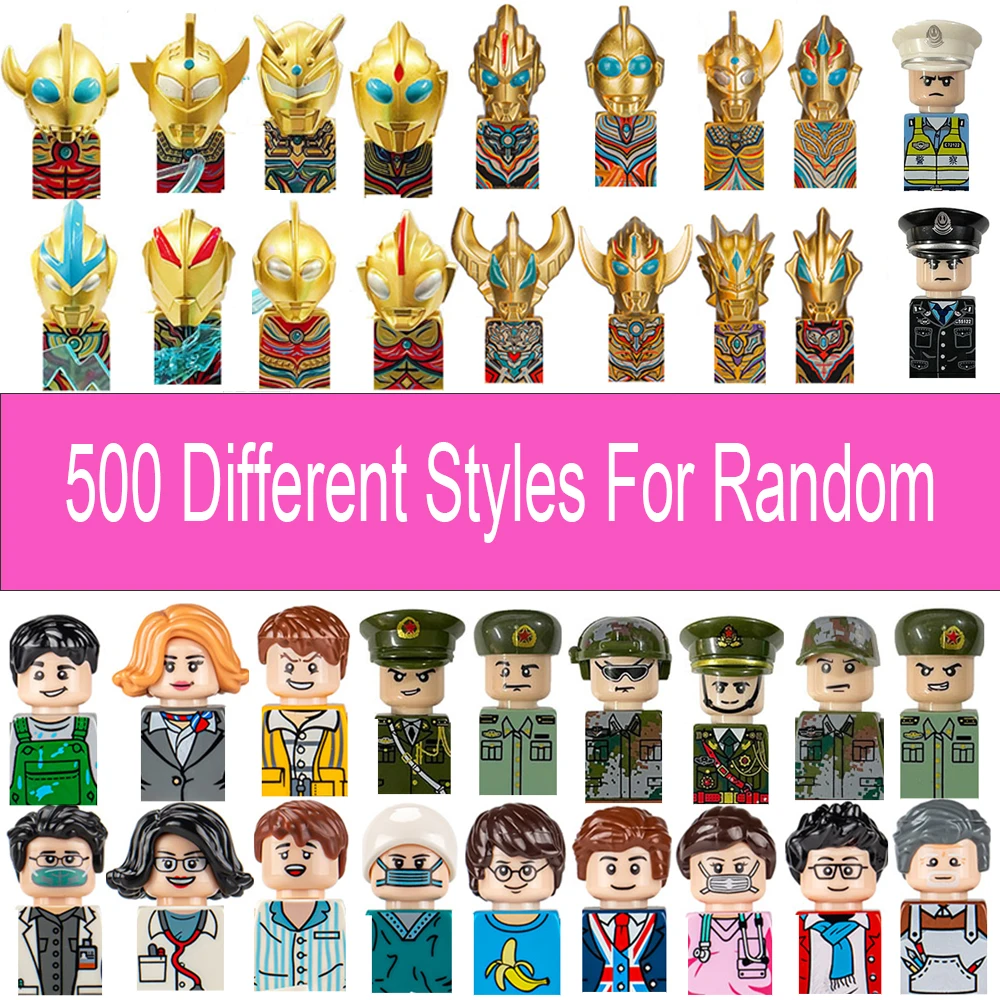 

10/50 PCS Random Figures Building Block Mini City Movie Characters Ninja Superheros Educational Bricks Toy Gifts For Kid