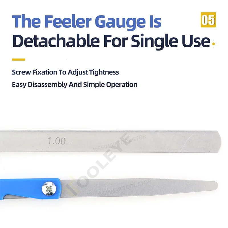 Feeler Gauge Metric Thickness Gauge Set For Measurement Sheet Blades Valves Foliage of Valves Spark Plug Gap Tools feeler gauge