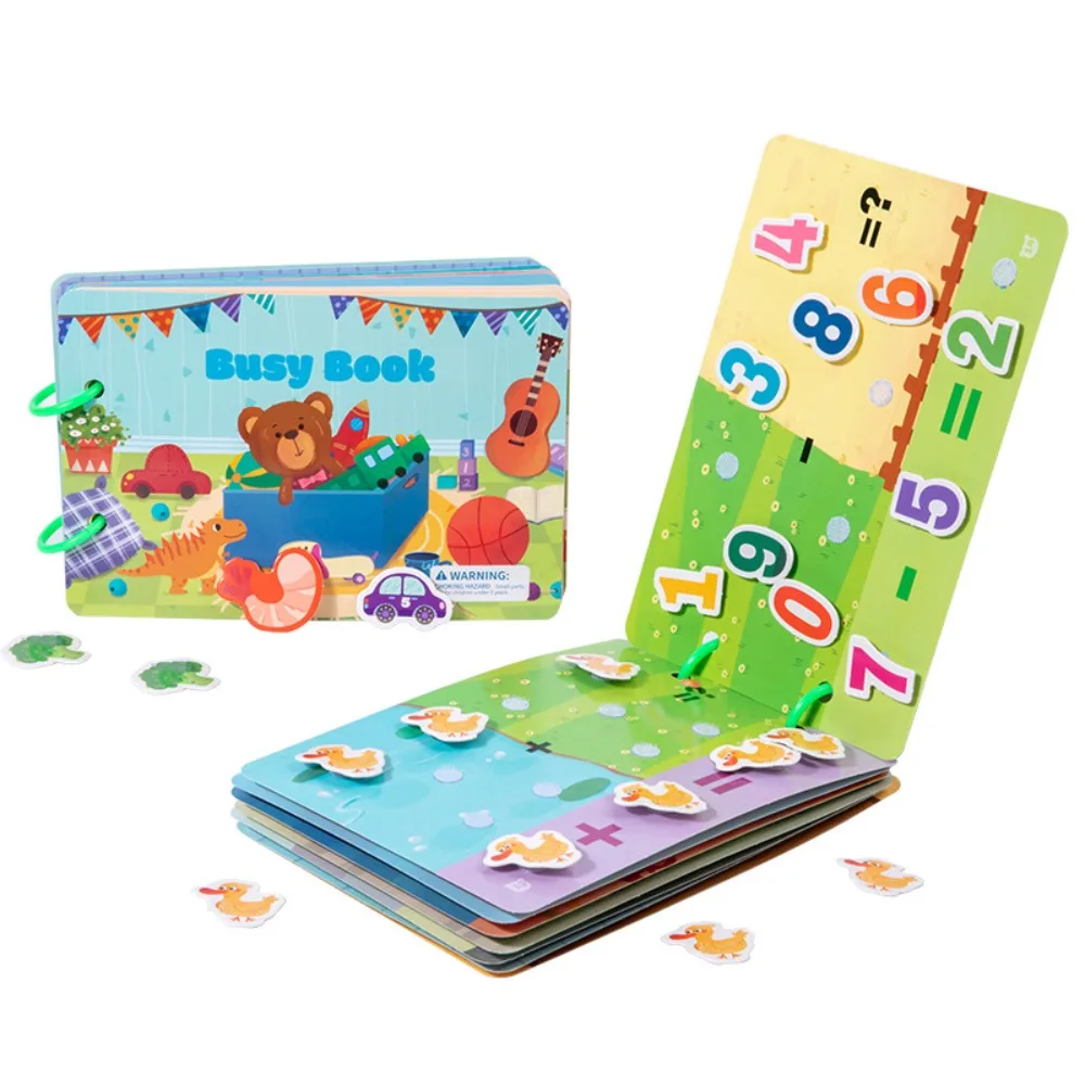 

Baby Montessori Toys Funny DIY Paste Quiet Books Children Busy Book Animal Numbers Matching Puzzle Game Learning Educational Toy