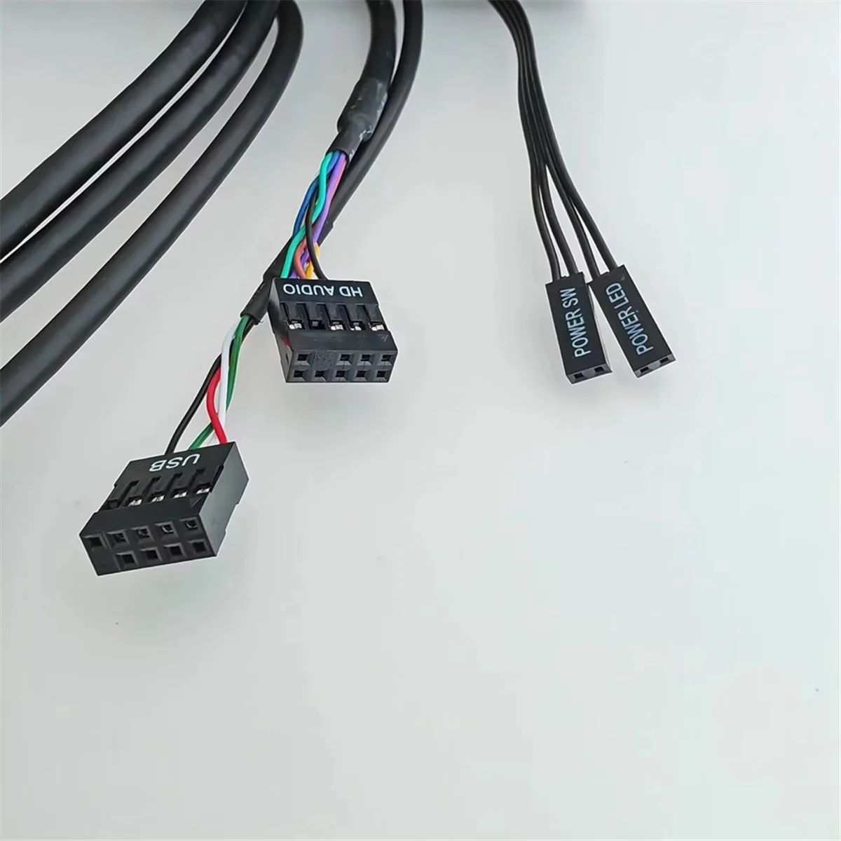 호스트 케이스 마더보드 익스텐션 케이블, 19P, 9 핀-2 포트 USB 3.0, 3.1 HD 오디오 E 타입 C 전원 SW, LED 5.25 인치 패널