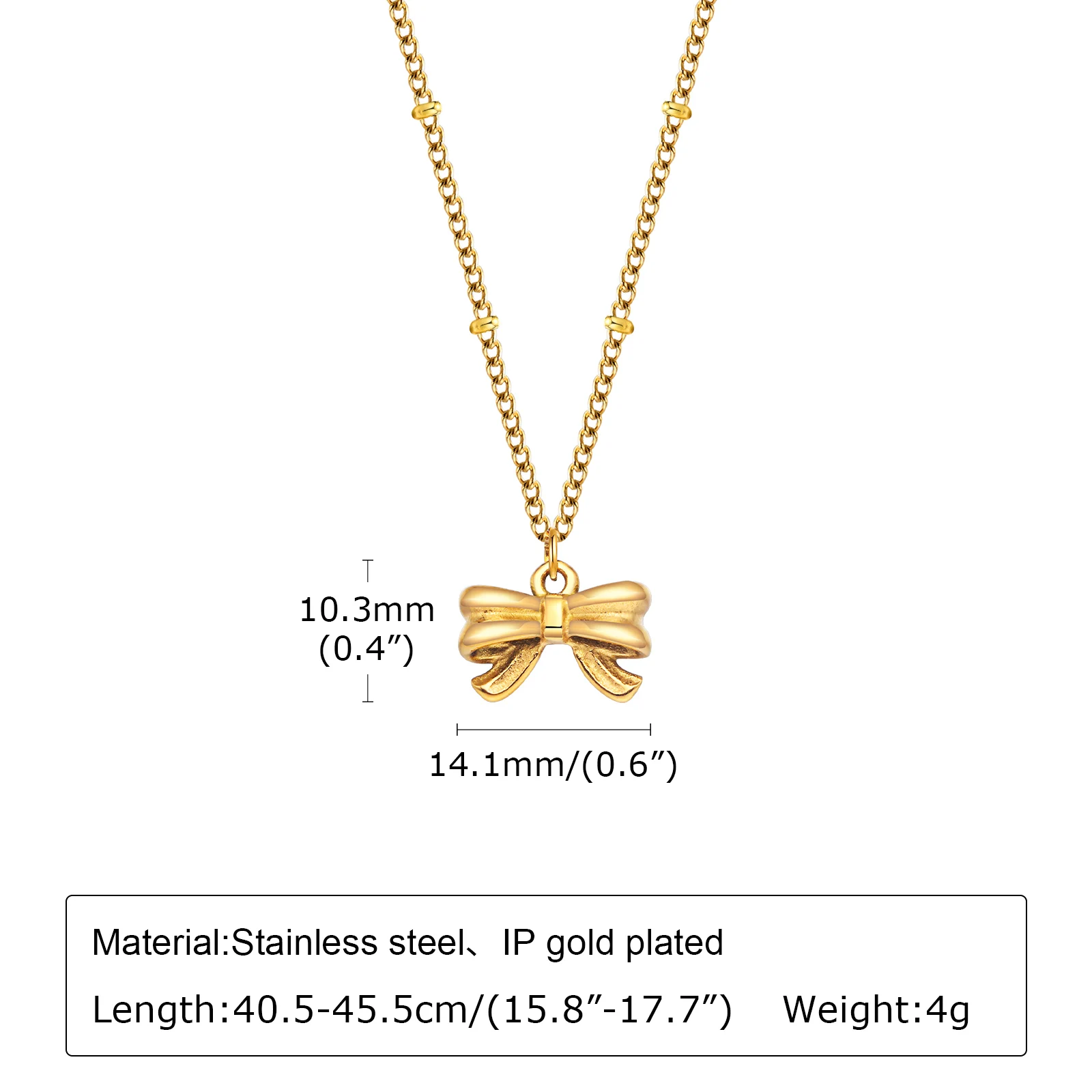 Ciondolo con fiocco 18K, ciondolo per collana placcato oro, forniture per ciondoli artigianali - Italia