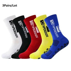 3 Pairs New Anti Slip Football Socks For Men's Women's Outdoor Sports Grip Football Socks Man Woman 39-45