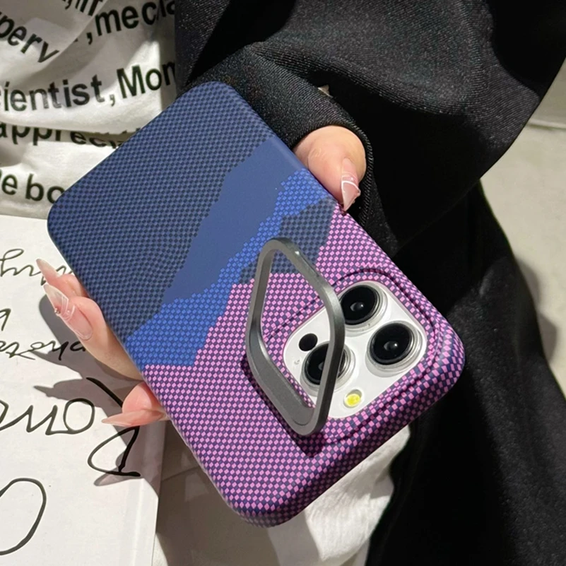 아이폰 13 프로 맥스용 보이지 않는 맥세이프 케이스, 마운틴 스타 리버 폴드 금속 렌즈 브래킷 커버, 아이폰 14, 15 프로 맥스용