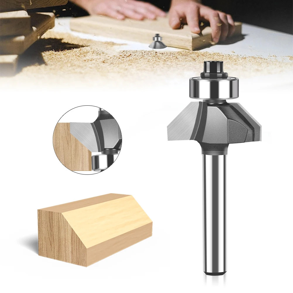 1pc-6mm-1-4in-Shank-45-Degree-Chamfer-Router-Bit-The-high-quality-Edge ...