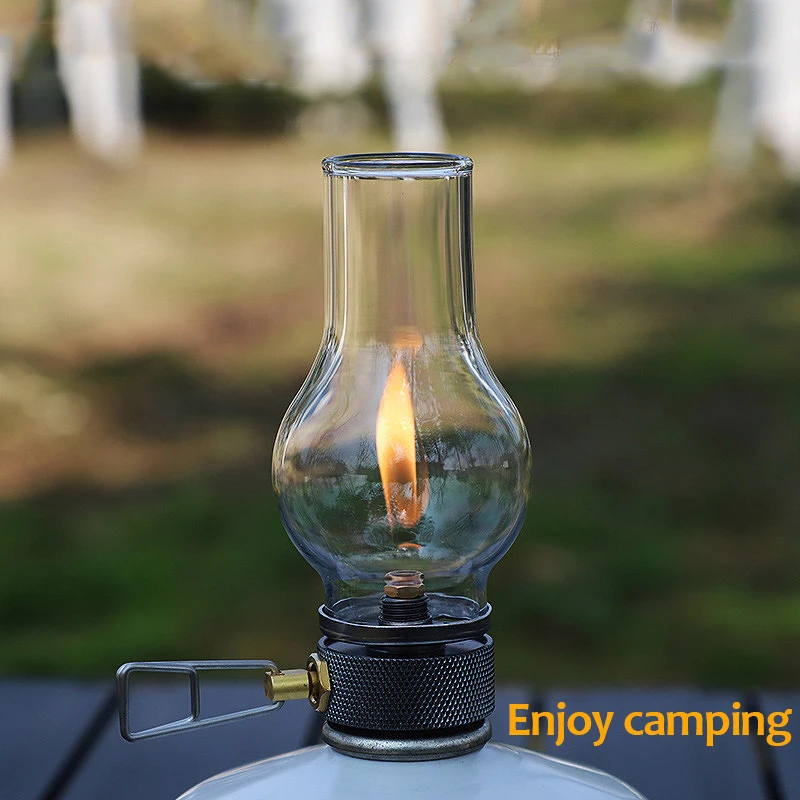 E5 Portable Camping Gas Candle Lamp Light Compact Butane Gas Light Outdoor Use for Camping Fishing Picnic Night Lamp