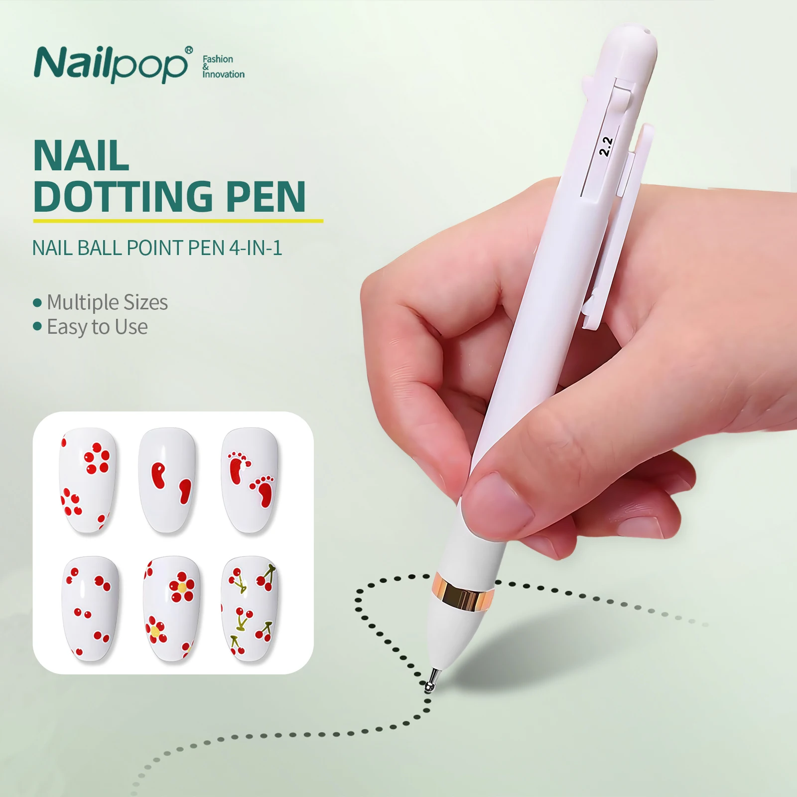 Nail Art Tools Nail Art Pen Nail Art Brush Rhinestone Picker Pen Rhinestone Picking Tool Nailpop 4-IN-1 Nail Art Dotting Pen in Ballpoint Pen Design Tiny Paint Brushes for Rhinestone Precision Tools for Manicure DIY