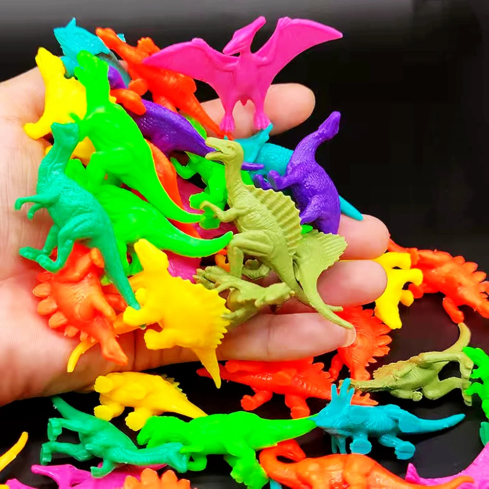 20/50/100pcs 13 Stile Mini bunte Dinosaurier Spielzeug für Kinder Geburtstags feier zugunsten Piñata Füller Karneval Party Belohnungen Geschenk paket – Detail 6