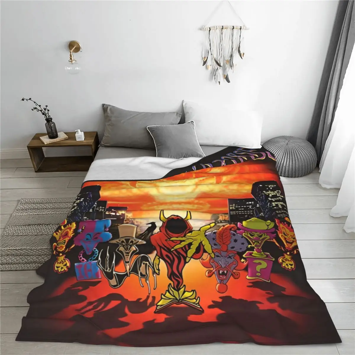Insane Clown Posse ICP Wool Blankets Horrorcore Funny Throw Blankets for Home Plush Thin Quilt 2