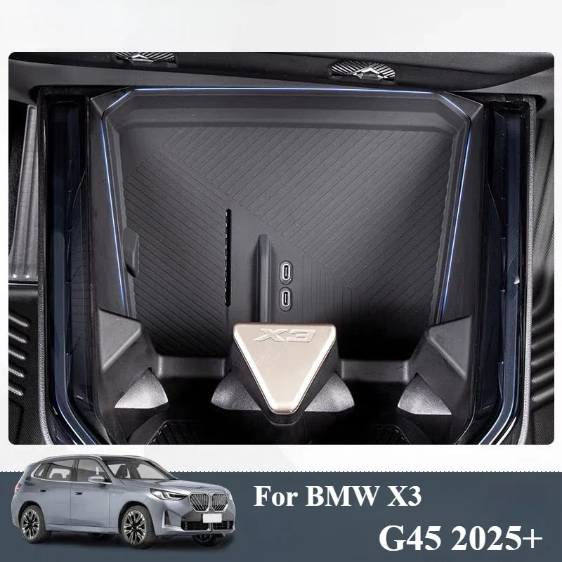 For BMW X3 G45 + Silicone Wireless Charging Pad Non-Slip Mat Dust-Proof Charger Protect Cover Mat Car Interior Accessories