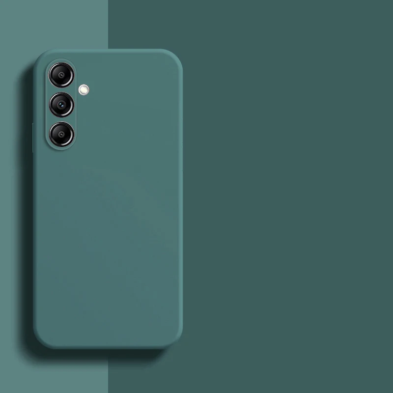 Soft Liquid Silicone Bumper Back Phone Case Cover in Black
