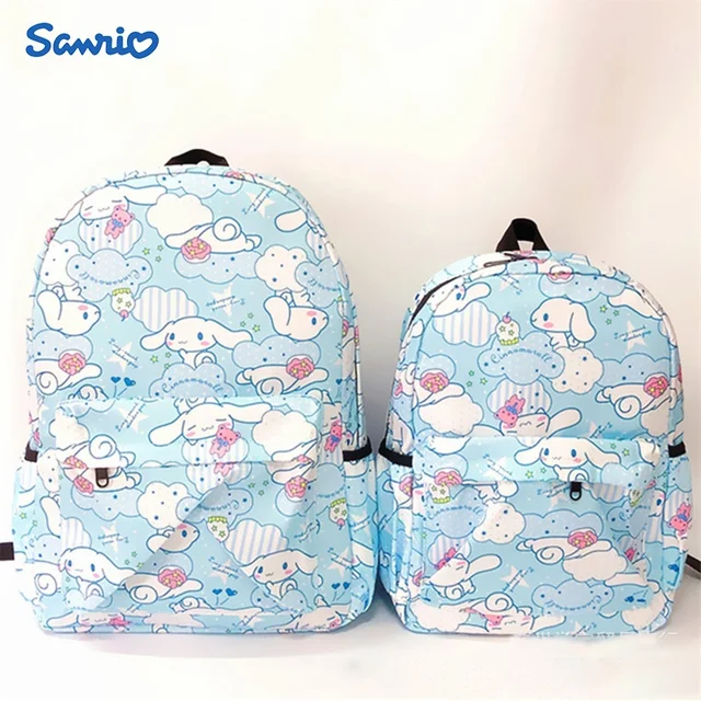 Sanrio Anime My Melody Kuromi Cinnamoroll Student Bag Backpack Parent-child Lightweight Tarp Backpacks For Children Kawaii Toys 1