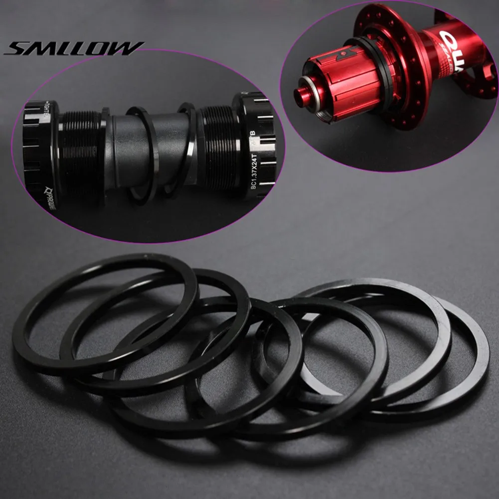 Bike Bicycle Bottom Bracket Spacer 2.5mm Cycling Aluminum Alloy Washer 2pcs For GXP Hollow Tech II MTB Road Bike Accessories bicycle bottom bracket washer