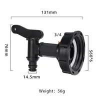 S60x6 Thread Plastic IBC Tank Tap to 1/2" Home Connector Barrel Joint Exhaust Faucet Switch IBC Fitting Garden Hose Connection - Image 4