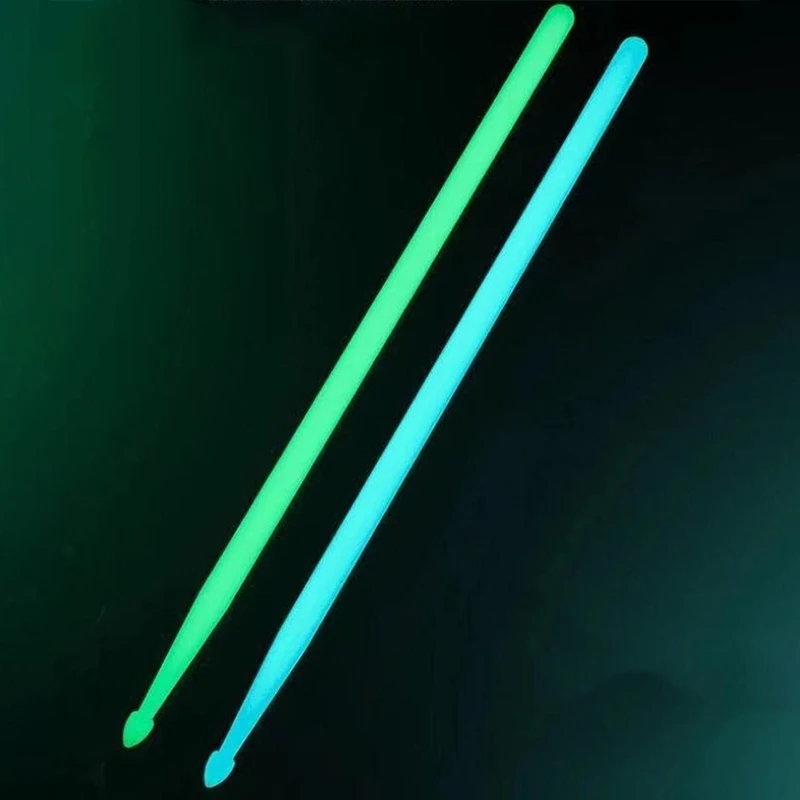 

1pair 5A Luminous Drum Stick Drum Set Fluorescent Drumsticks Glow In The Dark