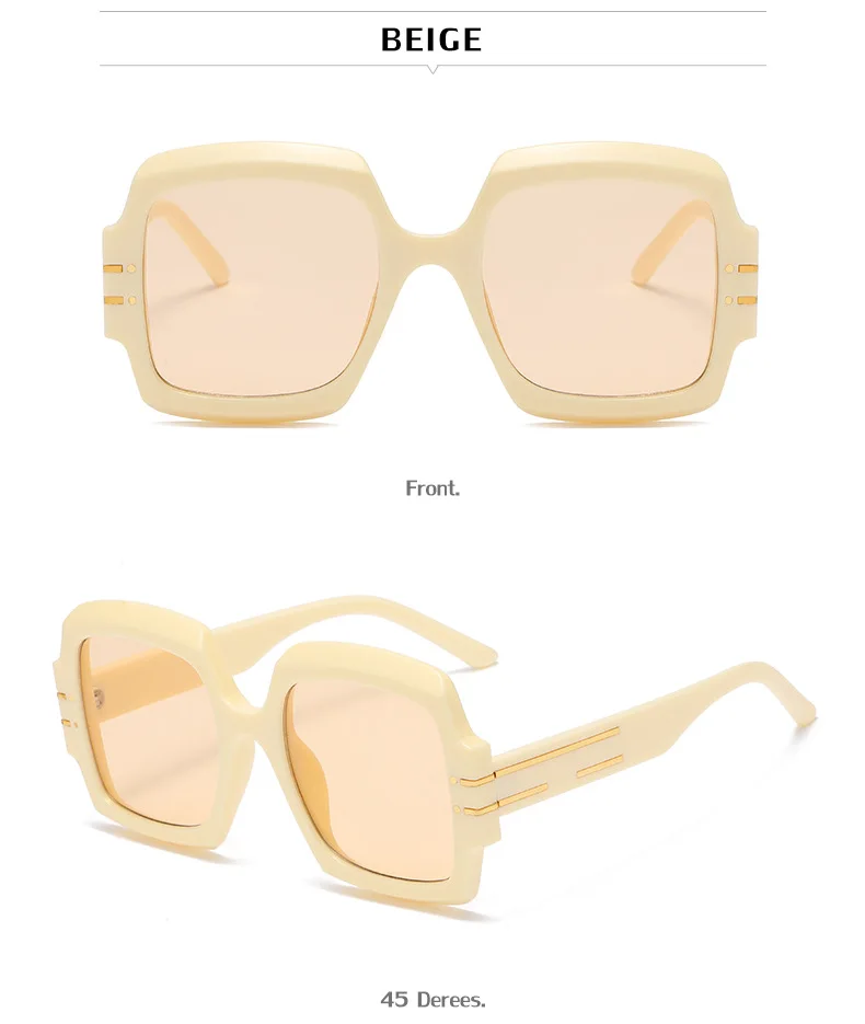 Vintage Oversized Sunglasses For Women Quality Black Gradient_voghion.com