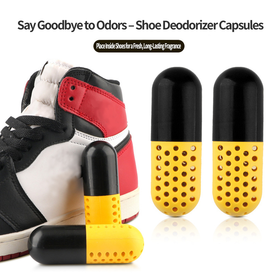 Multi-Purpose Shoe Deodorizer Capsules – Odor Remover, Moisture Absorber & Dehumidifier for Sneakers, Shoe Cabinets, Wardrobes &