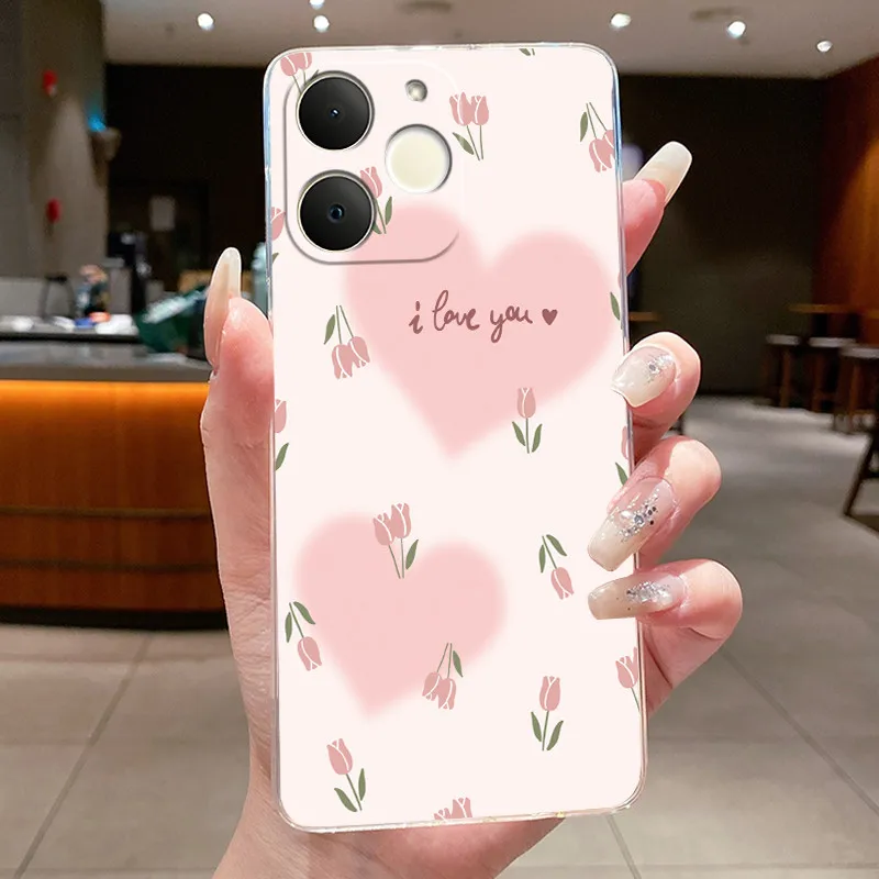 Floral Butterfly Soft Silicone Transparent Phone Case