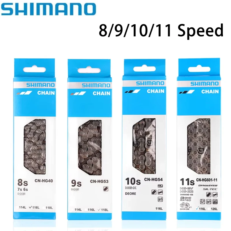 SHIMANO bicycle chains 8/9/10/11 speed HG701 HG901 HG40 HG53 HG95 HG54 HG601 MTB road bike chain 112/116/118 links-bicycle chains,bicycle chain