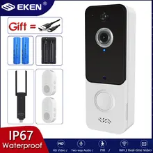 

2022 EKEN Smart Home Video Intercom WIFI Outdoor PIR Night Vision Wireless Doorbell Phone Door Bell Camera 720P HD Security Cam