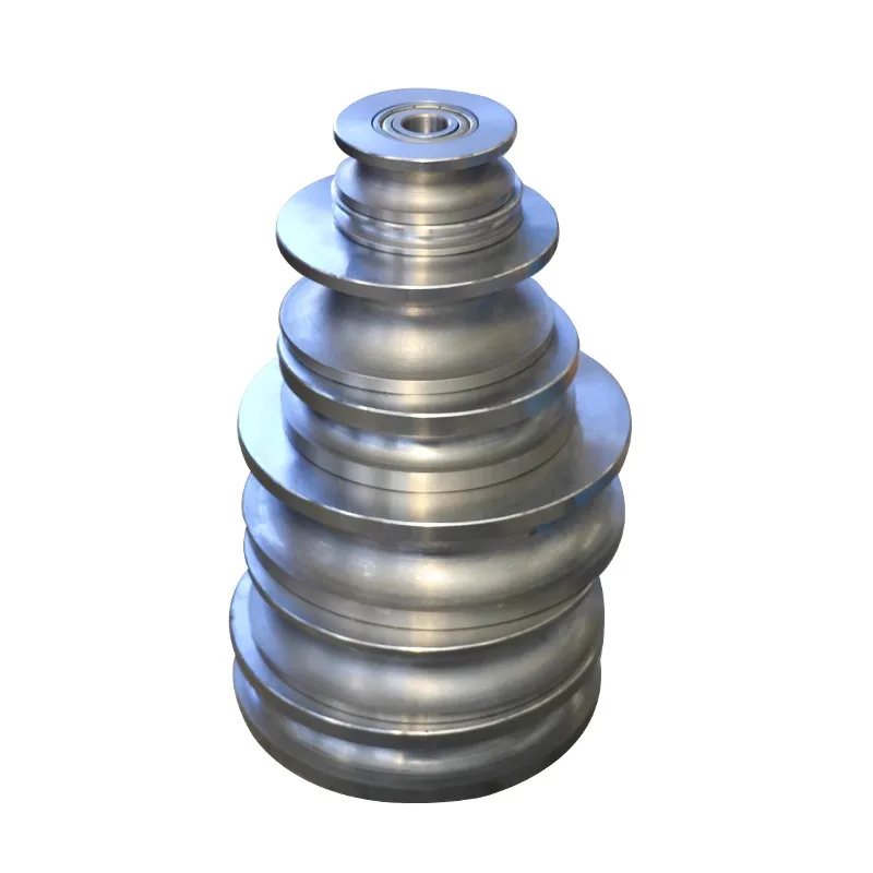 45# Steel Pulley U-shaped V-shaped Steel Wire Pulley Thickened Elbow Track Guide Wheel Round Tube Micro Bearing steel pulley