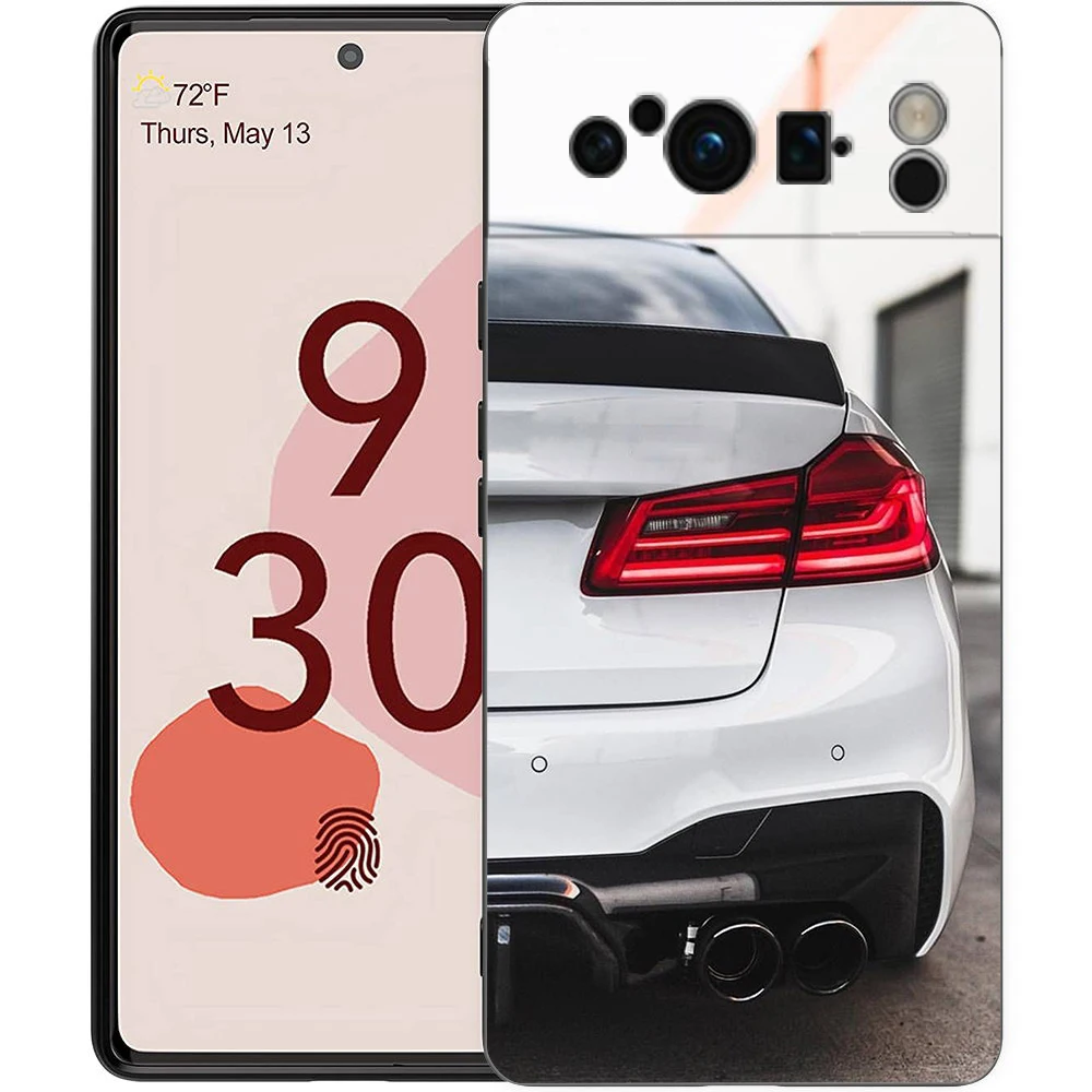 Sport Car Design Black Silicone Shockproof Phone Case