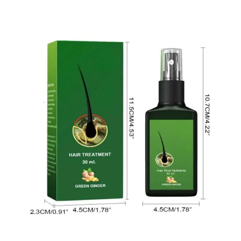 Zenzero naturale Cura dei capelli Olio essenziale Radice Crescere Anti perdita di capelli Siero Liquido Cuoio capelluto Danneggiato Trattamento Riparazione Prodotti per la cura - immagine 6