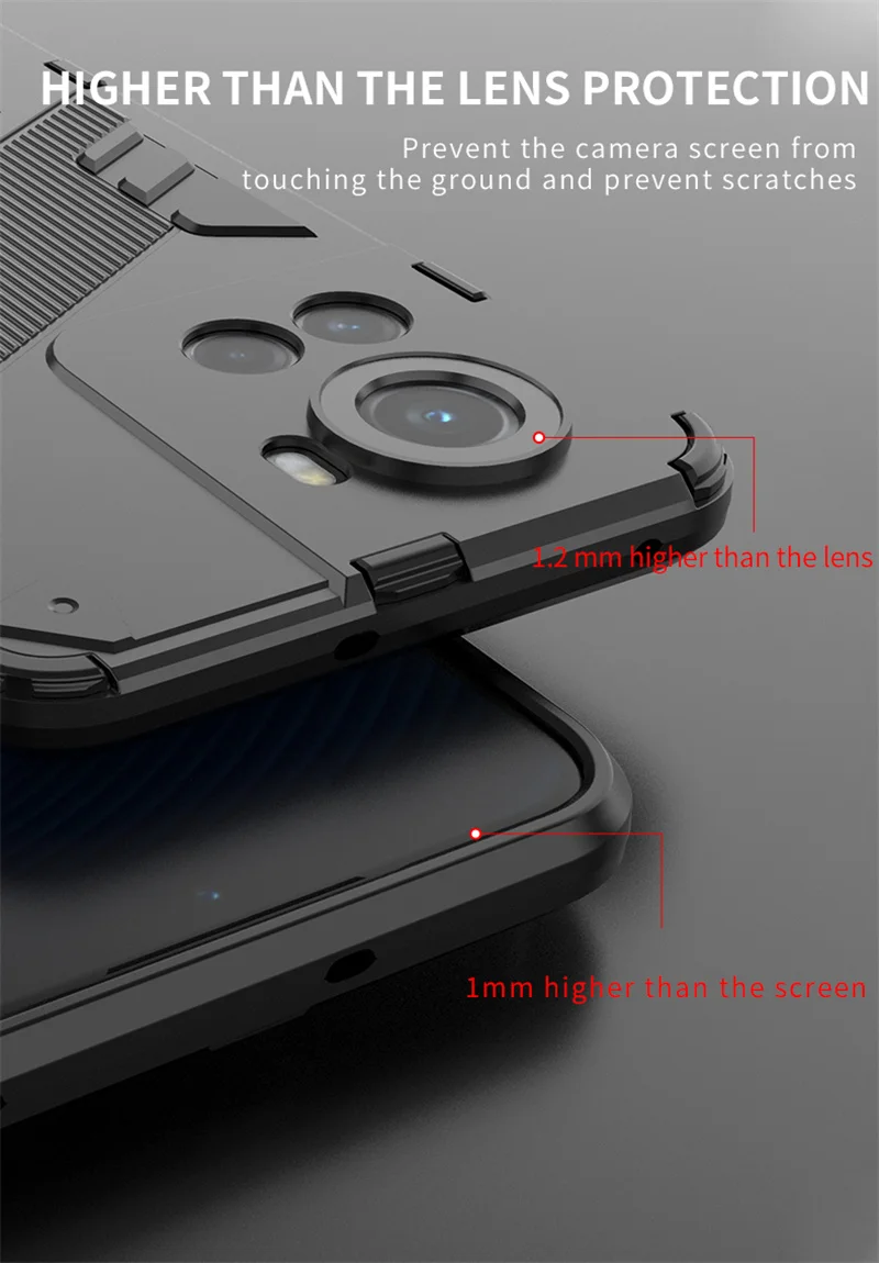OnePlus Ace 5G Shockproof Magnetic Armor Protective Phone Case with Stand Holder