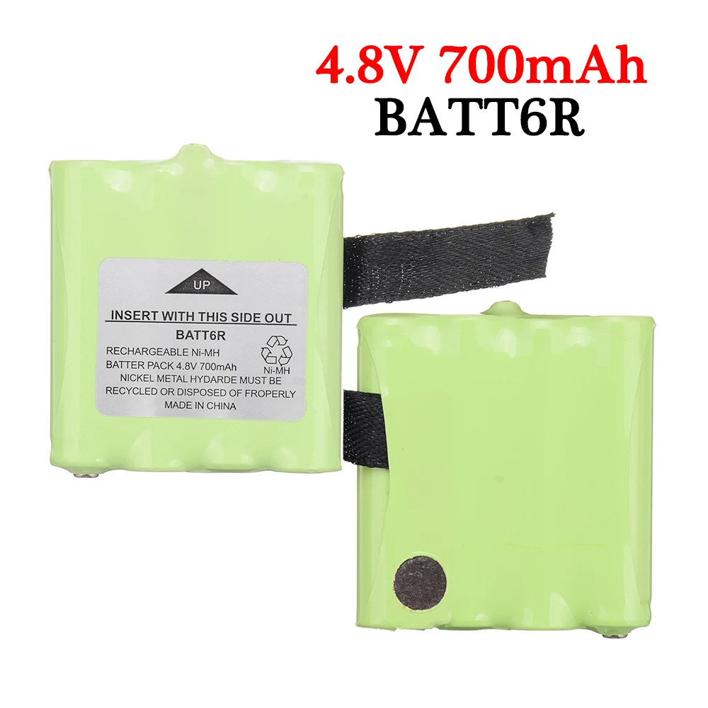 2pcs/lot 4.8v 700mah Nimh Rechargeable 2 Way Radio Battery For Midland