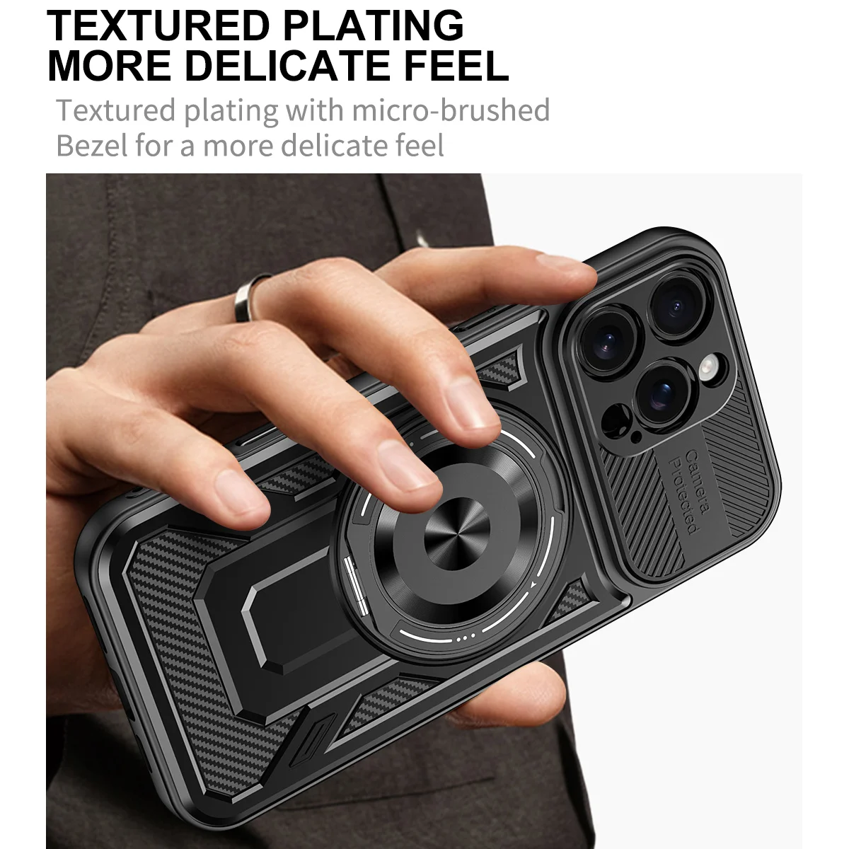 Enhanced Rotating Magnetic Armored Phone Case - Durable Protective Cover
