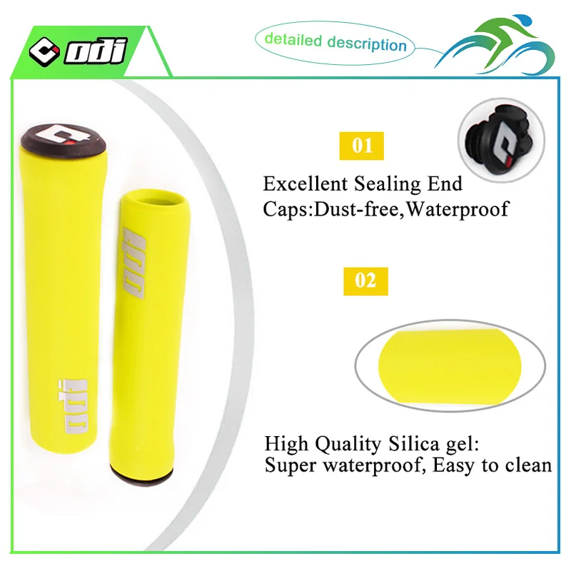 ODI MTB Handlebar Grips 1 Pair Silicone Road Mountain Bicycle-grips Shock-absorbing Soft Bike Handle Bar Grip Cycling Accessorie bicycle handlebar grips bicycle accessories bike handlebar grips bike handle grips
