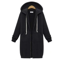 2025 Women's Autumn Winter ThickenHoodies Parkas Loose Hooded Jackets Zipper Pocket Maxi Size Sweatshirt Sports Dresses Outwear 6
