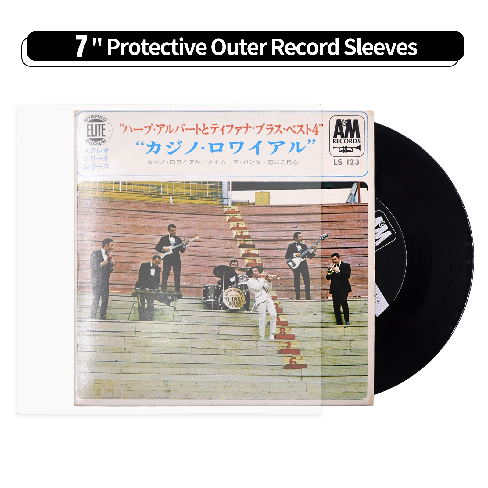 HOT 50/100pcs 7인치 레코드 외부 슬리브 방진 비닐 레코드 플라스틱 슬리브 플랫 오픈 백 7인치 EP 보호 커버 슬리브
