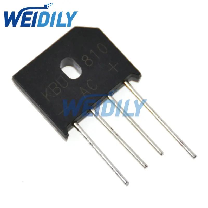 5PCS KBU810 KBU-810 8A 1000V Diode Bridge Rectifier New diode bridge rectifier rectifier diodes electrical rectifier diodes