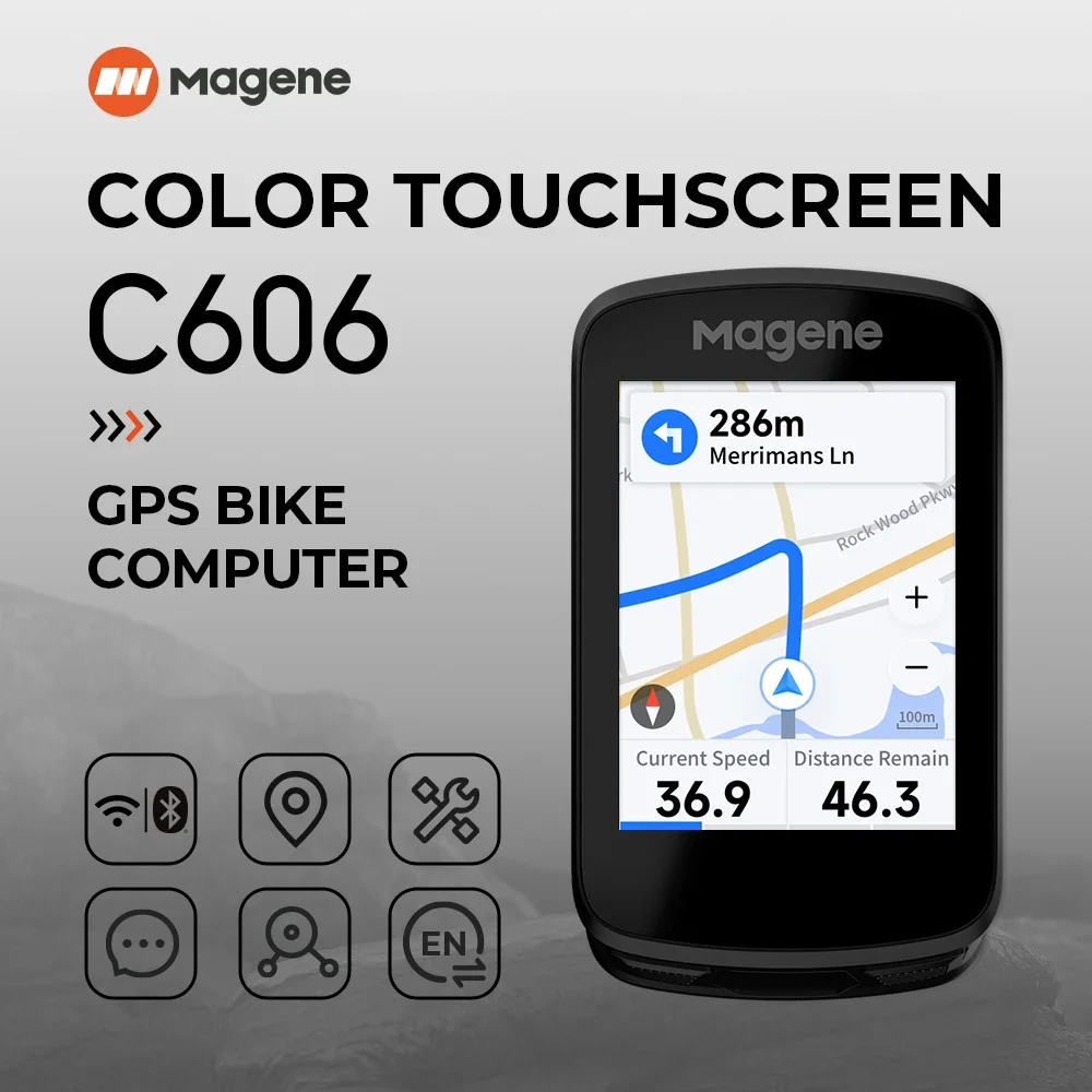 Magene C606 タッチスクリーン GPS バイクコンピュータナビゲーション Magene C606 タッチスクリーン GPS バイクコンピュータナビゲーション