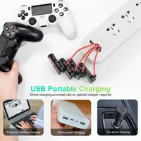 Soshine 1.5V 4200mWh Aa Rechargeable Batteries USB Lithium Battery Aa Rechargeableor Mouse Remote Control Toy Car Game Machine 4