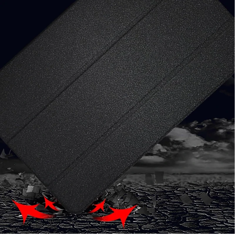 Slim Tri-Fold Stand Flip Cover Case with TPU Back