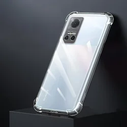 Luxury Airbag Soft Transparent Clear Silicone Back Cover for Honor Play 6C (Clear)