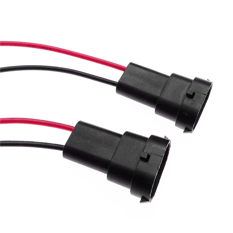 Car Headlight Wiring Harness Connector Fog Light Bulb Base Socket Cable Plug 2 Pcs For H8 H9 H11 Harness Male Socket Adapter