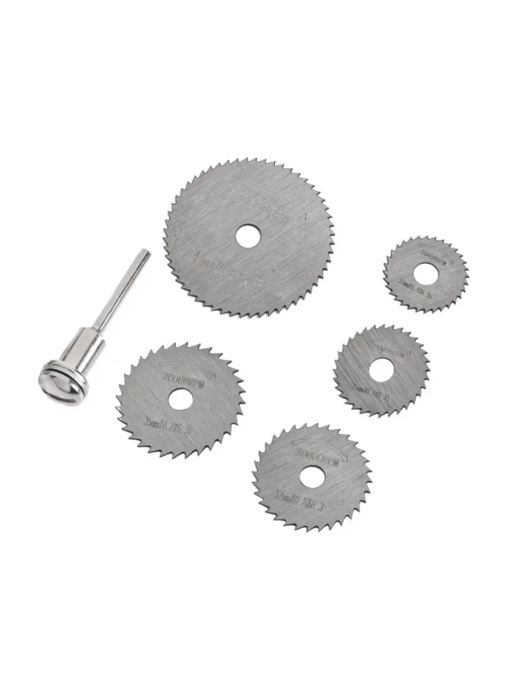 HSS Cutting Disc Rotary Tool Accessories Compatialble For Wood Plastic 6.35mm Cutting Mini Circular Saw Blade 3.2mm Mandrel