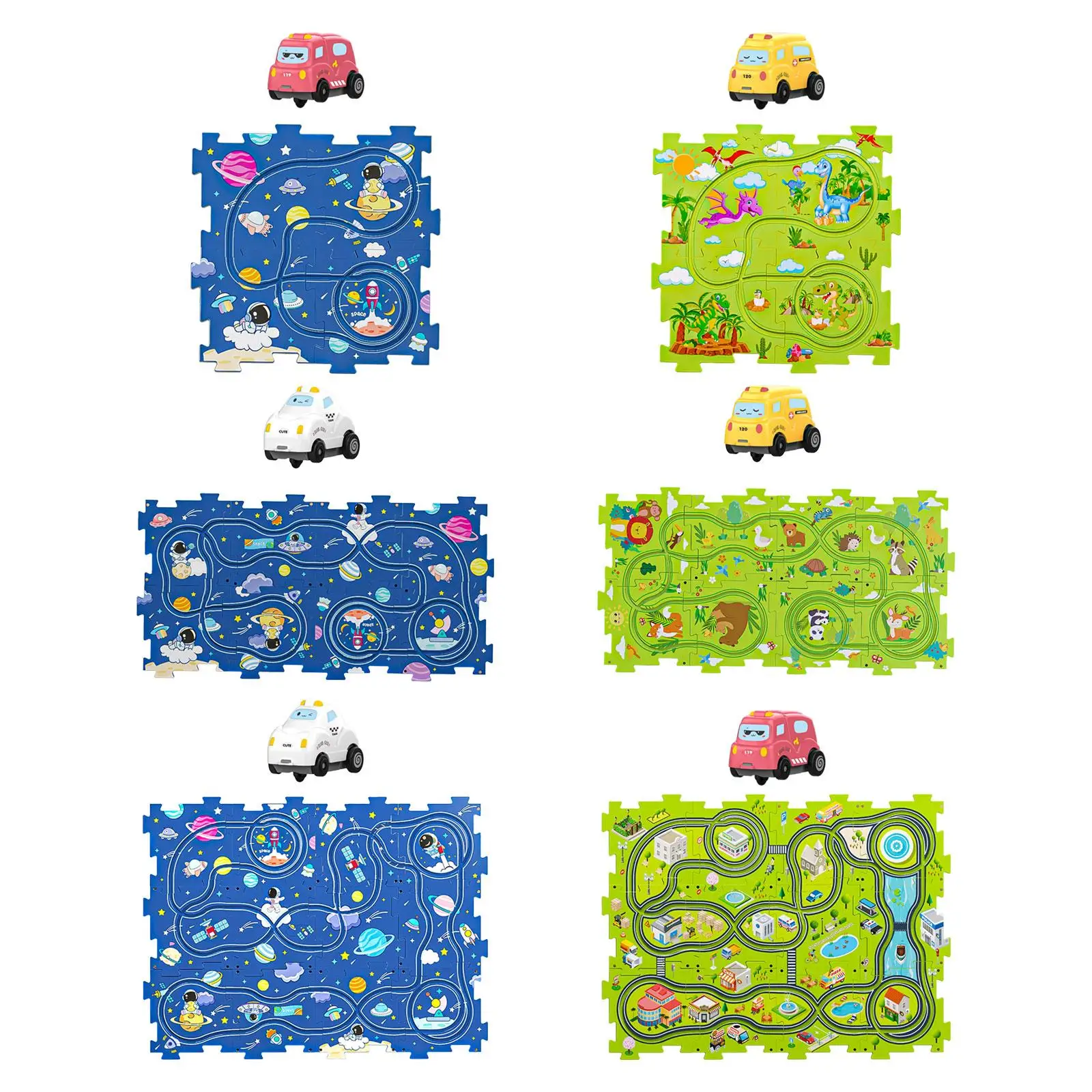 

Puzzle Tracks Set Kids Race Tracks for Toddlers Boys Girls Birthday Gifts