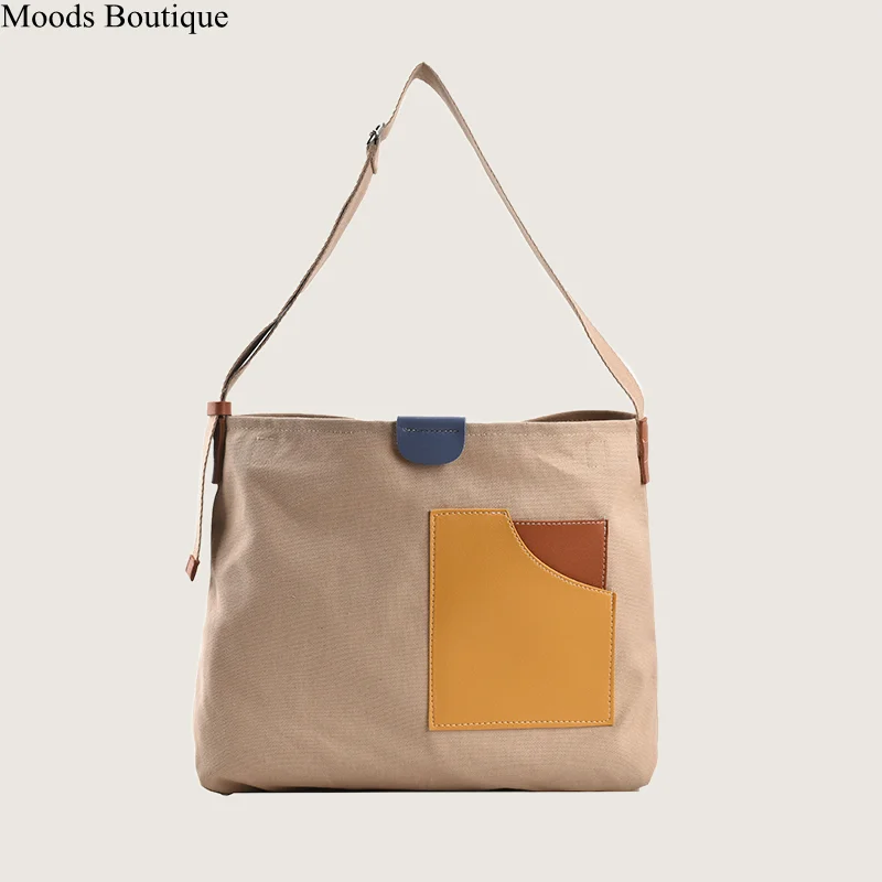 

сумка женская шопер сумка через плечо сумка женская большая Качественные холщовые сумки-тоут для женщин 2023, простая модная сумка через плечо, контрастные цветные сумки, женские сумки-шоппер большой вместимости