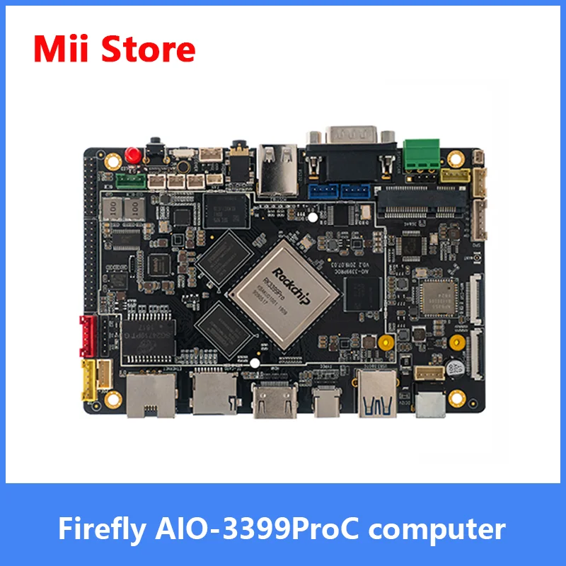 

AIO-3399ProC RK3399Pro 6-ядерная высокопроизводительная искусственная интеллектуальная материнская плата, один компьютер Linux + QT/Android/Ubunt