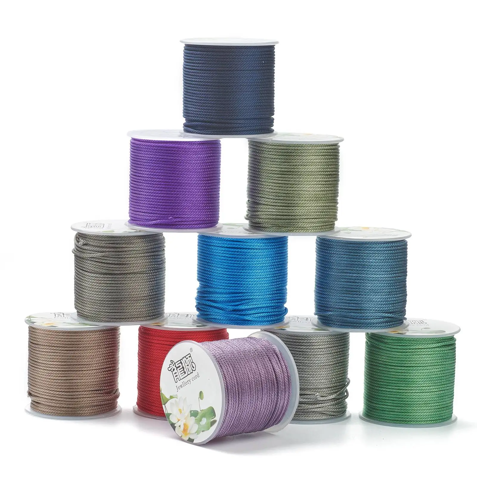 

20m/roll 1.5mm Polyester Cords Mixed Color Bracelet Braided String Thread DIY Beading Crafting String Cord Jewelry Accessories