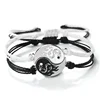 Bracelet tressé Dragon Tai Chi Gossip pour femmes et hommes, meilleurs amis, réglable, Yin Yang, bijoux de Couple à la mode, 2 pièces/ensemble