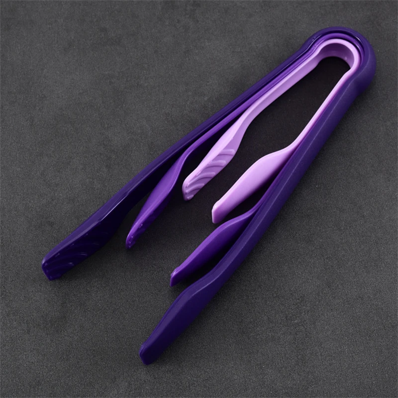 3Pcs/set Non-Slip Food Tong Food Grade Plastic Bread Tongs Salad Serving Tongs Kitchen Cooking Clip Clamp Bbq Tools Accessories