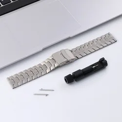 Luxury 22mm Stainless Steel Metal Wristband Bracelet for OnePlus Watch 2 (Titanium Color-1)