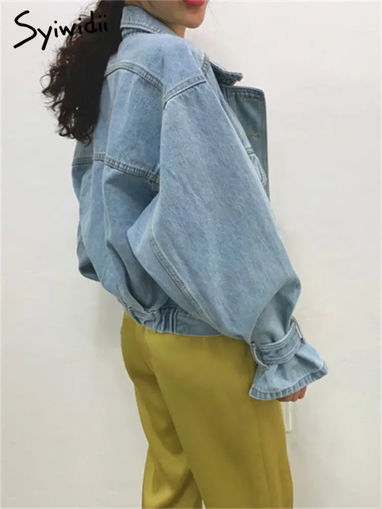 Puff Sleeve Denim Jacket Womens | Jean Jacket Puffed Sleeves