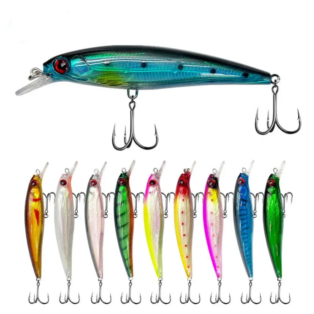 

Artificial Hard Bait Sinking Pencil Fishing Lures 11cm Laser Reflection Plastic Minnow Wobblers