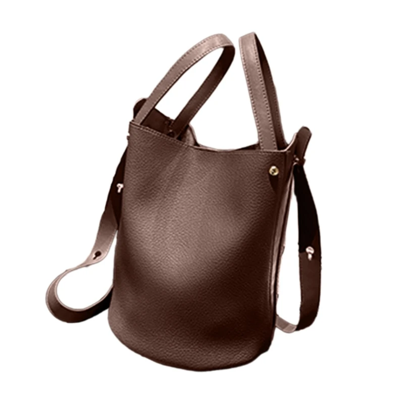 2023 Shoulder Bag Bucket Bags Versatile Handbag Large Capacity Crossbody Bag for Women Girl Solid Color Trendy Tote Bag E74B